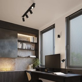 Черен прожектор 6,5x81 cm Gleam – Sollux