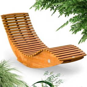 Люлеещ се шезлонг за сауна Java от акациева дървесина