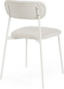 Бял тапициран трапезен стол Inka – Yes Everyday