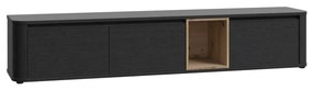 ТВ шкаф INAR черен/кафяв