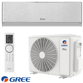 Инверторен климатик Gree Airy GWH24AVEXF-K6DNA1A, 24000 BTU, 48 м2, A+++, Wi-Fi, R-32, Сребрист