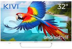 32", White, HD 2k, Android TV 11, Black, 1920x1080, 60 Hz, AV1, Sound 2x8W, 26 kWh/1000h, Energy E, WiFi5G, BT5.1, 3xHDMI, 2xUSB, Blue Remote, Central stand, 24 months