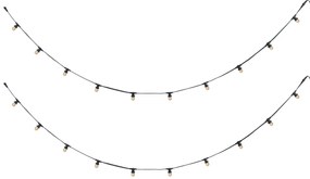 Свързващи се черни гирлянди с щепсел 10 м, вкл. E27 P45 20 лампи IP44 - Lubber