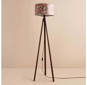 Подова лампа AYD 1xE27/40W/230V кафява/пъстроцветна