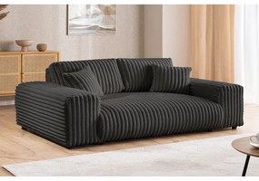 Тъмносив диван от рипсено кадифе 213 cm Justin – Ropez