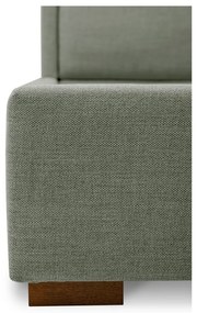 Сиво двойно легло 160x200 cm тапицирано с включена подматрачна рамка Dreamer – Scandic