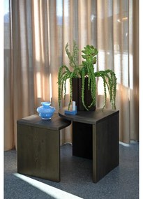 Тъмнокафяви масички за кафе в комплект 2 бр. от масивен бор Combine – Karup Design