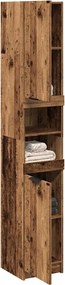 856943 vidaXL Шкаф за баня от старо дърво 32x34x188,5 cm Инженерна дървесина