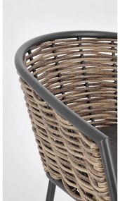 Сив градински стол метален Maribela – Bizzotto