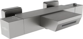 Mexen Cube термостатичен батериен комплект за вана, графит - 77360-66