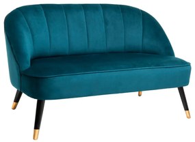 Двуместно канапе atmosphera Naova, Велур, 126x71x72 cm - Тюркоаз