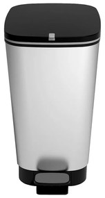 Пластмасово кошче за боклук с педал в сребрист цвят 45 l Chic Bin – KIS