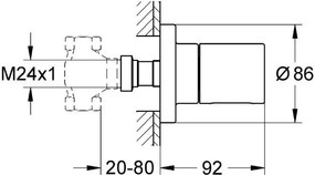 Exterior of switch Grohe Grohtherm 3000 Cosmopolitan