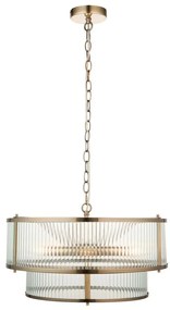 Endon 110944 - Полилей на верига RIDGETON 5xE14/6W/230V месинг