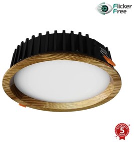 APLED - LED Лампа RONDO WOODLINE LED/6W/230V 4000K Ø 15 см пепел масивнo дървo