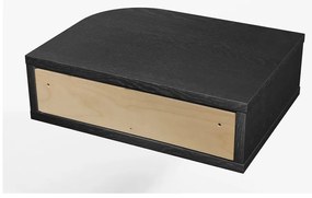 Черно нощно шкафче от дъб Farsta – Woodman