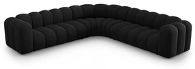 Антрацитен шенилов модулен ъглов диван Lupine – Micadoni