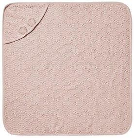 Сиво-розова детска хавлия с качулка от органичен памук 80x80 cm Dusty Rose – Cam Cam Copenhagen