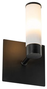 Модерна стенна лампа за баня черна IP44 - Bath