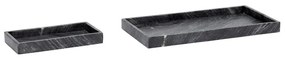 Комплект от 2 черни мраморни подноса Nena - Hübsch
