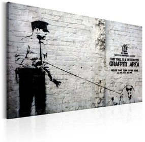 Печат върху платно - зона за графити (полиция и куче) от Banksy 60x40