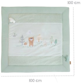 Светлозелено детско килимче за игра 100x100 cm Woodland Buddies – Roba