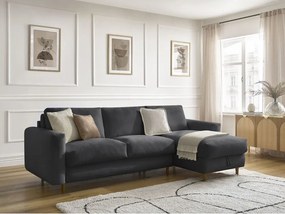 Черен ъглов диван Cocoone – Bobochic Paris