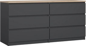 Тъмносив скрин 154x76x50 cm Naia – Tvilum
