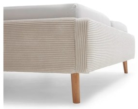 Бежово двойно легло 160x200 cm тапицирано с място за съхранение с включена подматрачна рамка Mattis Cord – Meise Möbel