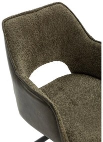 Зелени тапицирани трапезни столове в комплект с подлакътници 2 бр. Mariel – Marckeric