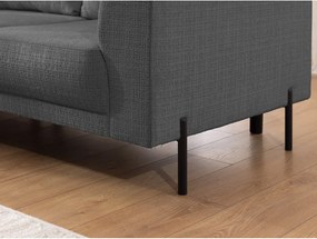 Тъмносив шенилов ъглов диван (ляв ъгъл/L форма) Mauris – Ropez