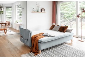 Светлосив сгъваем диван 225 cm Charming Charlie – Miuform