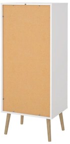 Бял висок скрин с чекмеджета 50x120 cm Bodo - Tvilum