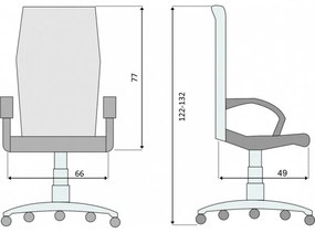 Директорски стол ERGO MESH LYRA, До 120 кг, Tilt, Меш, Миркофибър, Люлеещ се, Черен