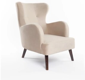 Бежово кадифено кресло Noemye – Bonami Selection