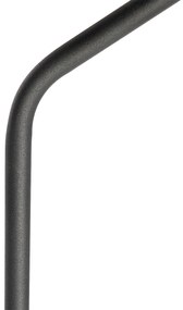 Модерна подова лампа черна със злато регулируема - Morik