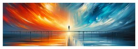 Картина на платно – Мост от светлина между два свята