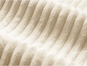 Бежово двойно легло 180x200 cm тапицирано с място за съхранение с включена подматрачна рамка Martina – Micadoni