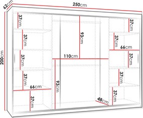 Гардероб Wika 250 плъзгащ-Кашмир