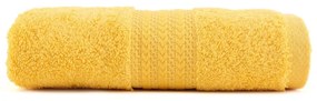 Жълта хавлиена кърпа от чист памук , 50 x 90 cm - Foutastic