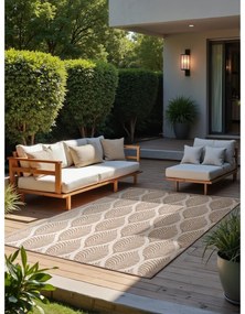 Килим за открито и закрито в цвят слонова кост и бежово 160x230 cm Duet Liora – NORTHRUGS