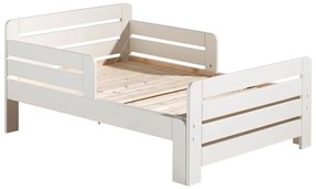 Бяло за подрастващи детско легло от масивен бор с включена подматрачна рамка Jumper – Vipack