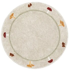 Бежов ръчно изработен памучен детски килим подходящ за пране ø140 cm Chanterelle – Lorena Canals