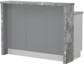Островна кухненска пейка Hudson-Length: 135 cm.-Gray-Siena Marble