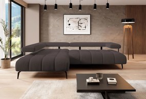 Ъглов диван Магнито-кафяв-ляв