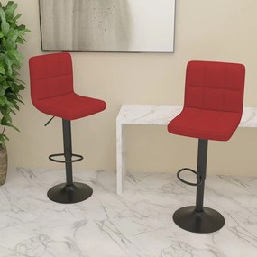 334290 vidaXL Бар табуретки, 2 бр, виненочервени, текстил