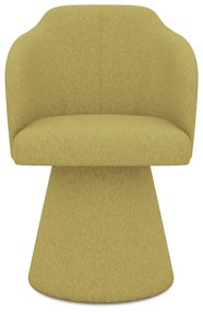 Жълт тапициран трапезен стол Kanoa – Makamii