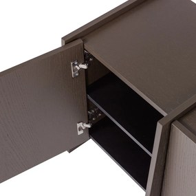 Тъмнокафява маса за телевизор от декор от ясен 102x53x44 cm Brock – WOOOD