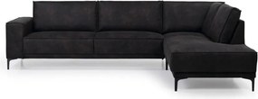 Тъмносив ъглов диван от изкуствена кожа (десен ъгъл) Copenhagen - Scandic