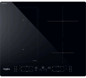 Керамичен плот за вграждане Whirlpool WL B4060 CPNE, 7200W, 4 зони, 9 степени, 6-Th Sense, FlexiCook, Индукционен, Черен